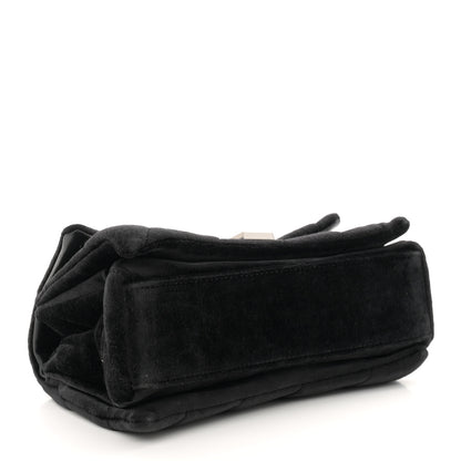 Balenciaga Velvet Quilted Small Crush Chain Bag Black 4 of 9