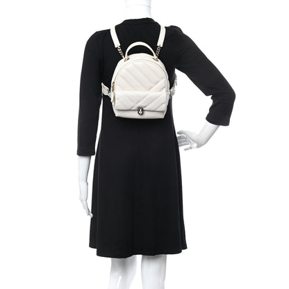 Bulgari Calfskin Matelasse Serpenti Cabochon Backpack White 2 of 9