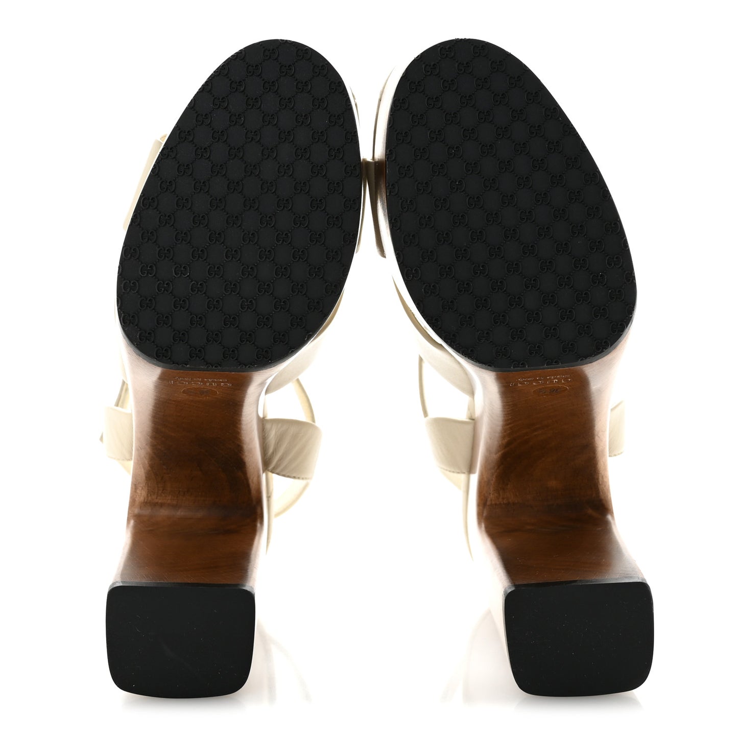 Nappa Charlotte 50/140mm Platform Sandals 36.5 New Ivoire