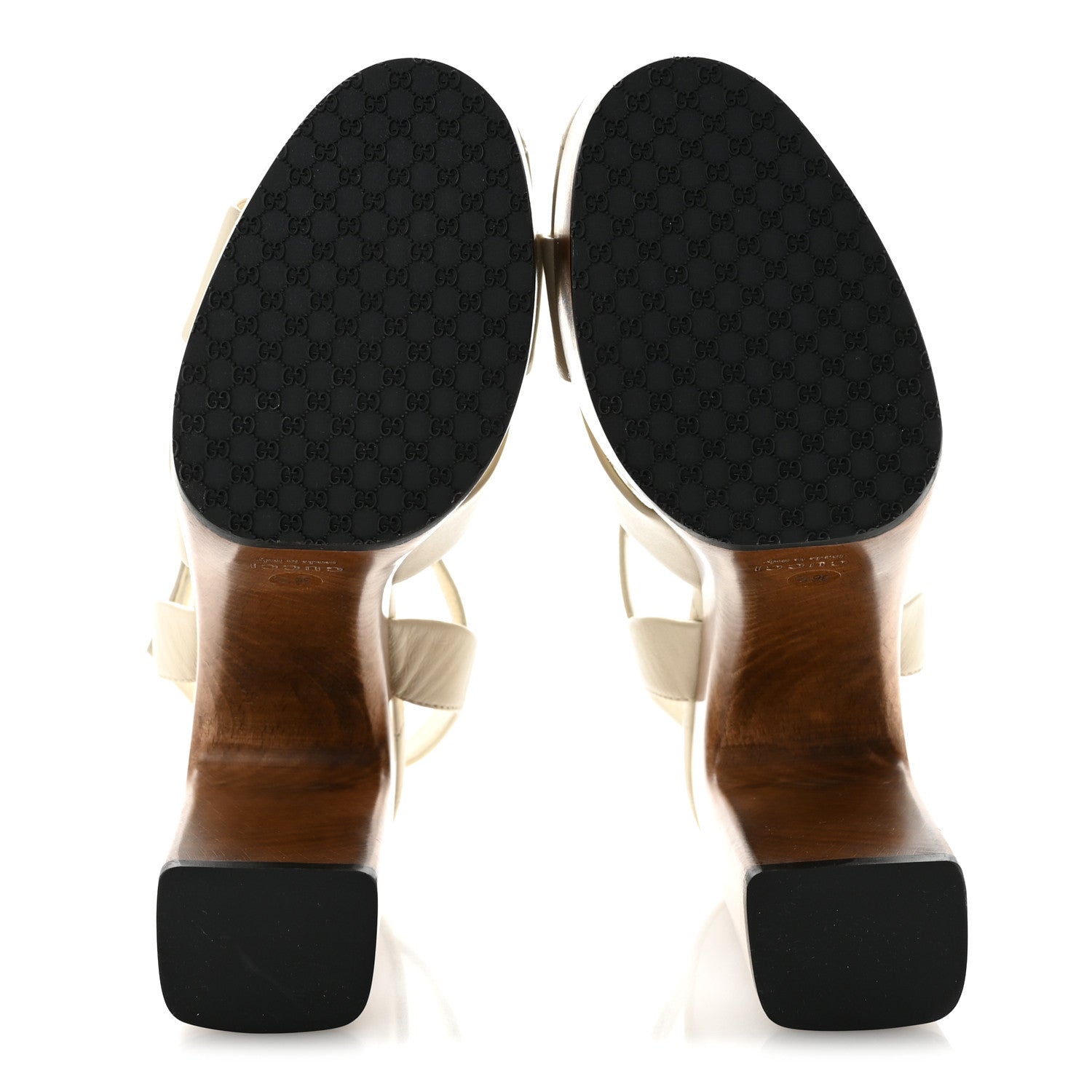 Gucci Nappa Charlotte 50/140mm Platform Sandals 36.5 New Ivoire 6 of 9