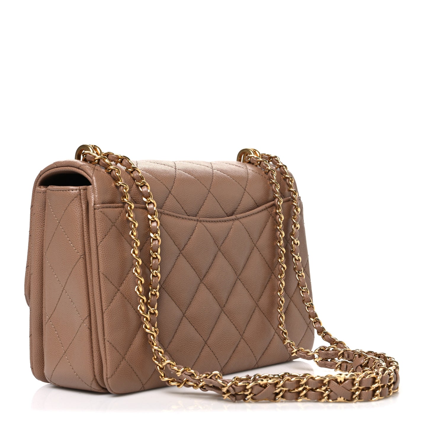 Caviar Quilted Coco First Flap Beige