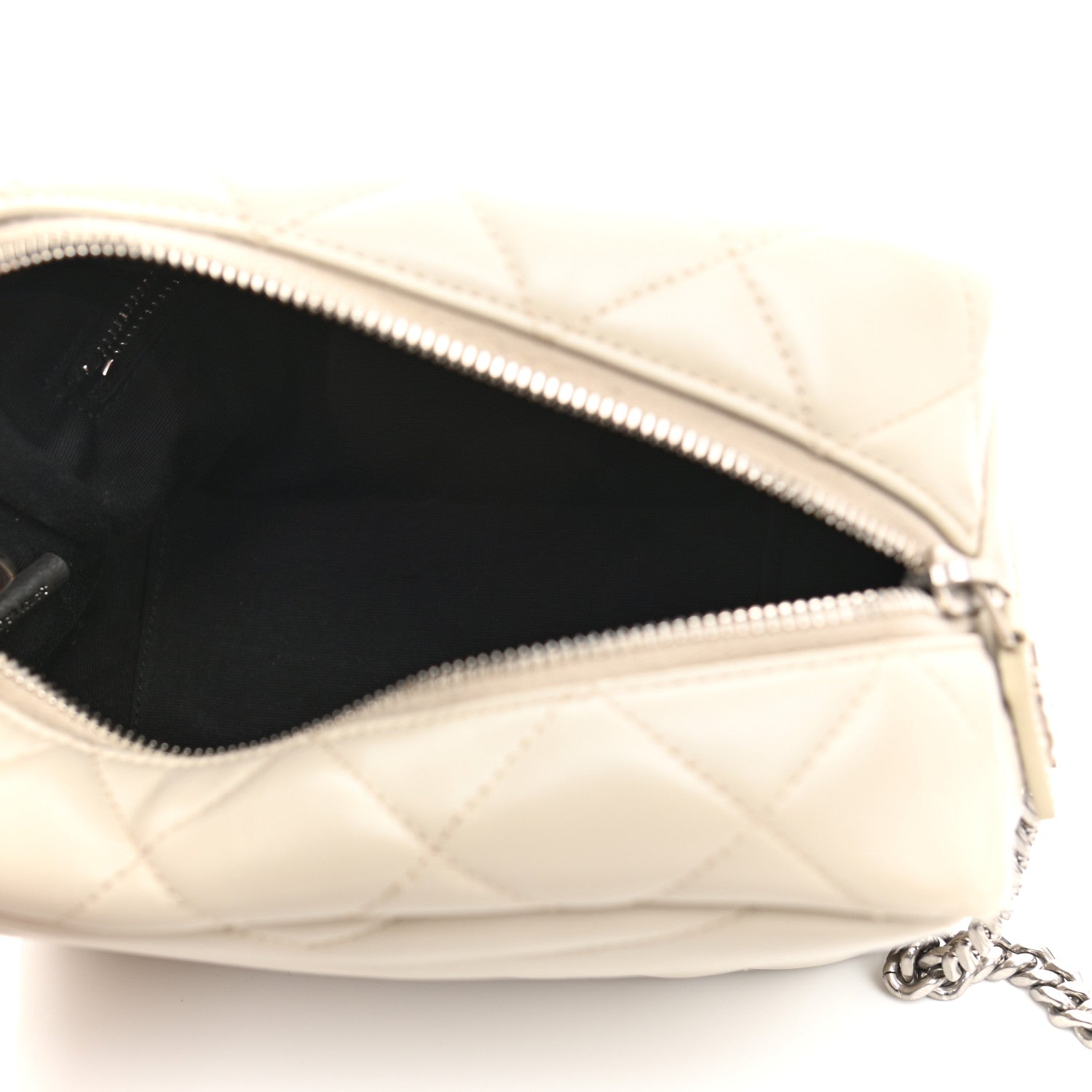Saint Laurent Calfskin Y Quilted Monogram Small Loulou Bowling Bag Ivory 4 of 8