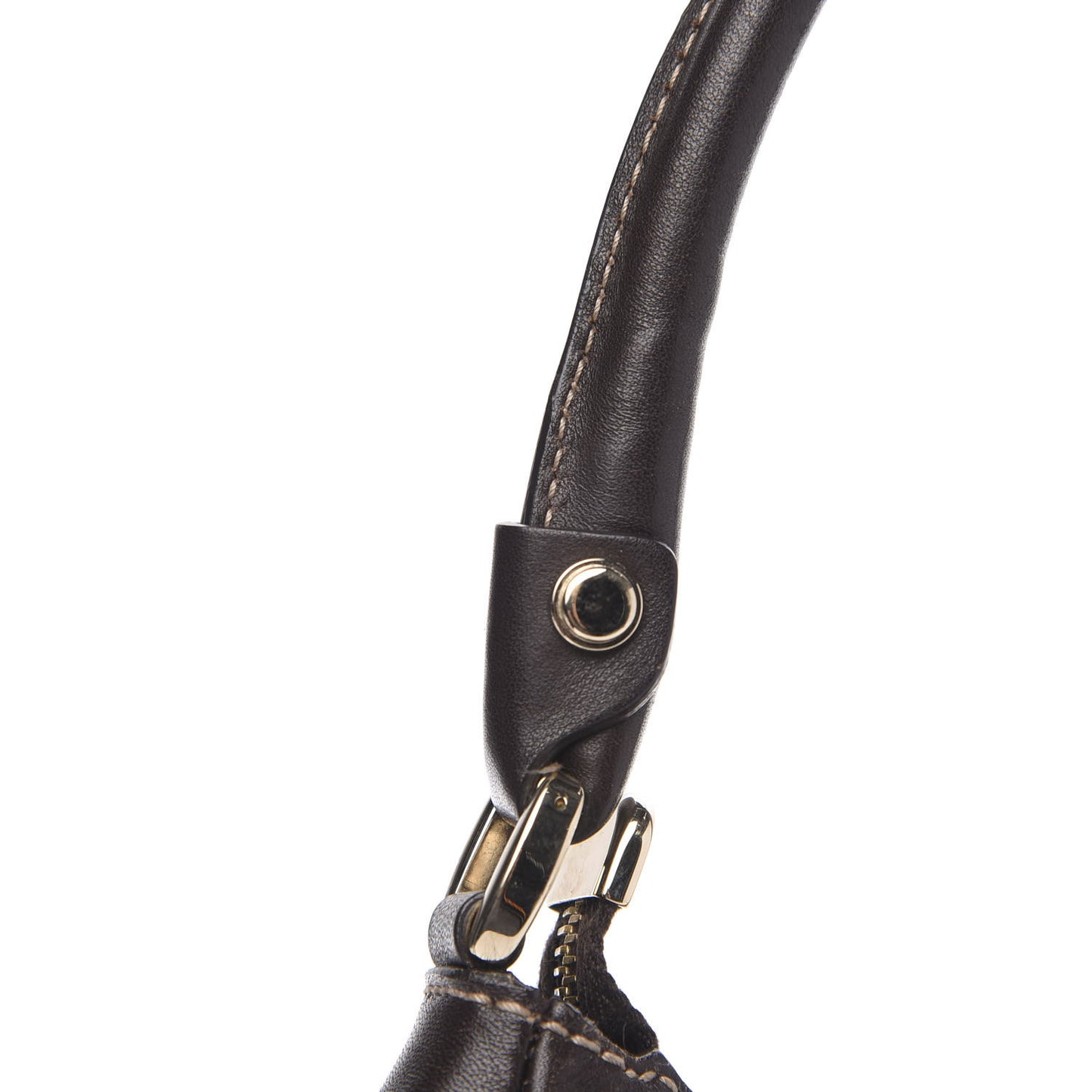 Monogram Medium D Gold Ring Hobo Dark Brown