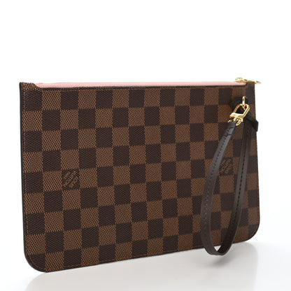 Louis Vuitton Damier Ebene Neverfull MM GM Pochette Rose Ballerine 3 of 7