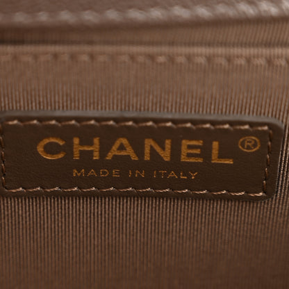 Chanel Caviar Quilted Medium Boy Flap Khaki 14 of 34