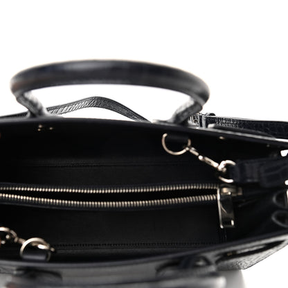 Saint Laurent Calfskin Crocodile Embossed Baby Sac De Jour Navy 5 of 10