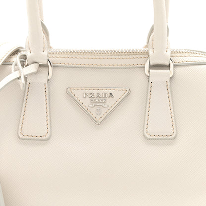 Prada Saffiano Lux Top Handle Crossbody Bag White 8 of 15