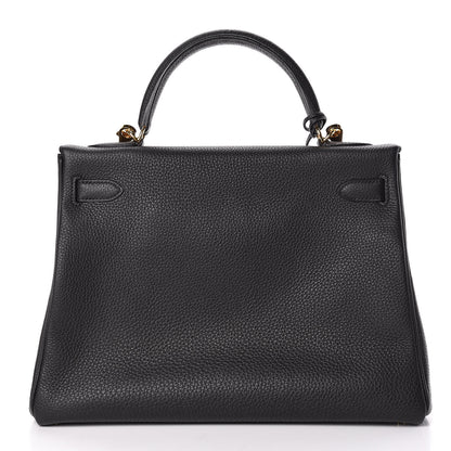 Hermes Togo Kelly Retourne 32 Black 4 of 38