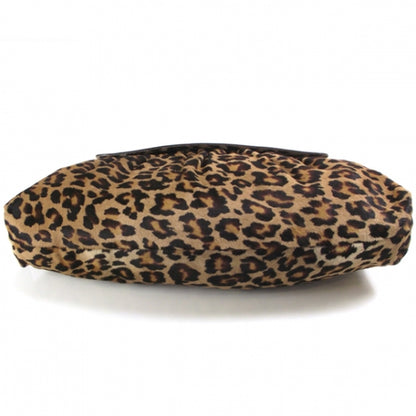 Fendi Calf Hair Leopard Print Chef Hobo Brown 4 of 12