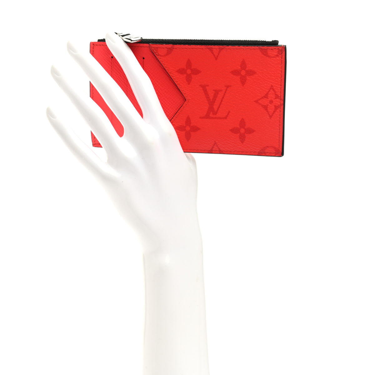 Louis Vuitton Taigarama Coin Card Holder Fire Red 2 of 7