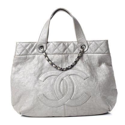 Chanel Calfskin Large Trianon Tote Grey 1 of 11