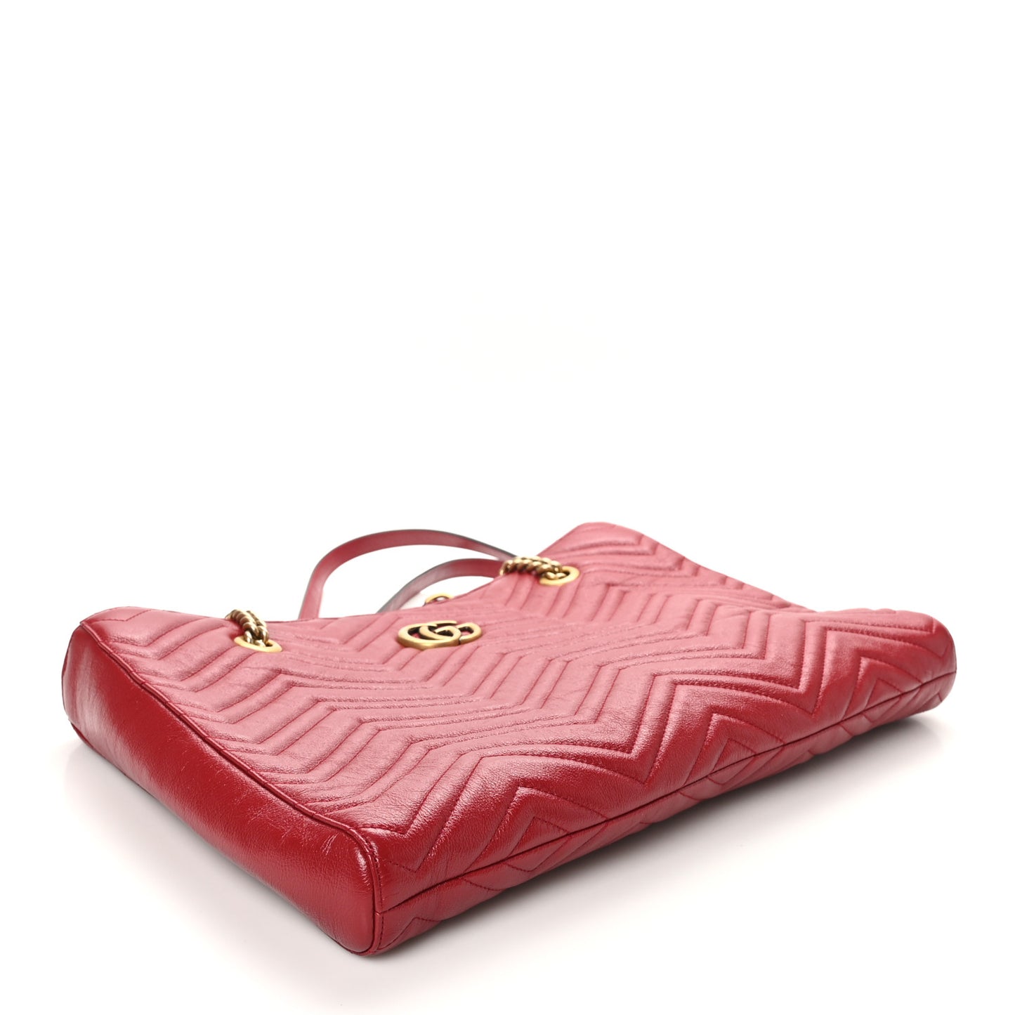 Azalea Calfskin Matelasse Medium GG Marmont Slim Tote Romantic Cerise