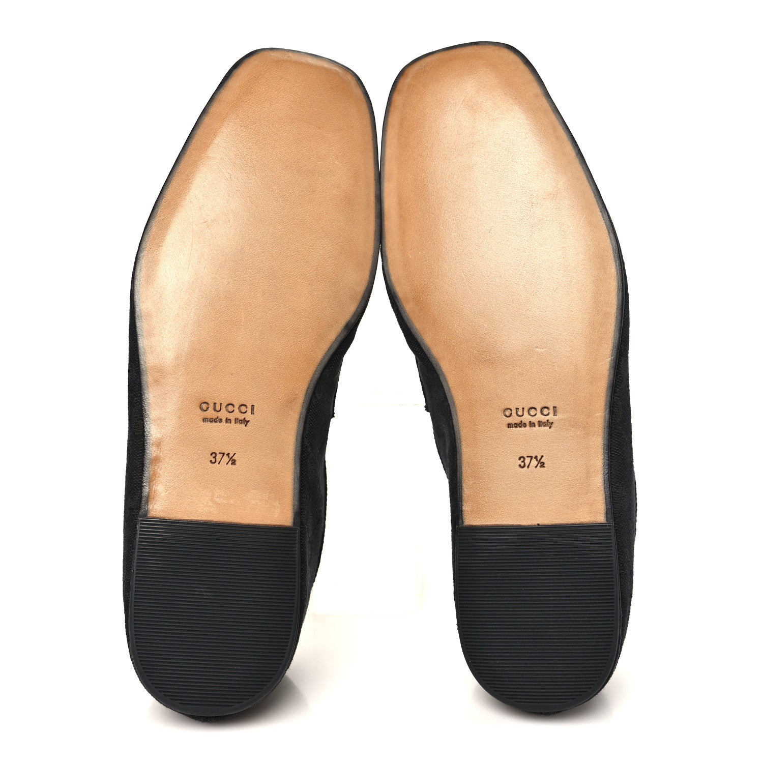 Gucci Monogram GG Canvas Womens Ragazzo Loafers 37.5 Black 6 of 9