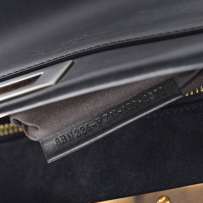 Fendi Vitello Suede Medium Peekaboo Iconic Satchel Black 9 of 15