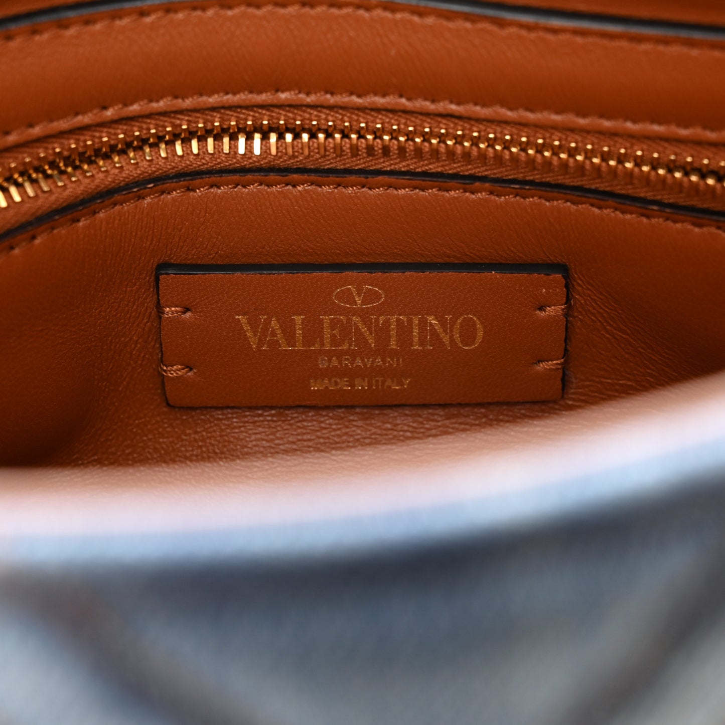Denim Medium Roman Stud Shoulder Bag Light Denim Selleria