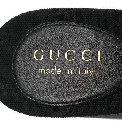 Gucci Monogram Wedge Platform Sandals 39.5 Black 9 of 11
