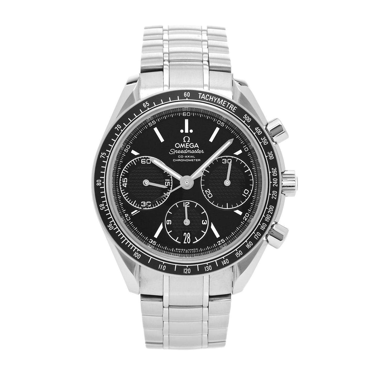 Stainless Steel 40mm Speedmaster Racing Co-Axial Chronograph Automatic Watch Black 326.30.40.50.01.001