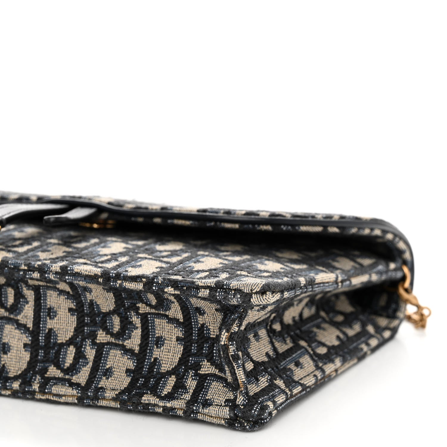 Christian Dior Oblique Saddle Chain Pouch Blue 9 of 9