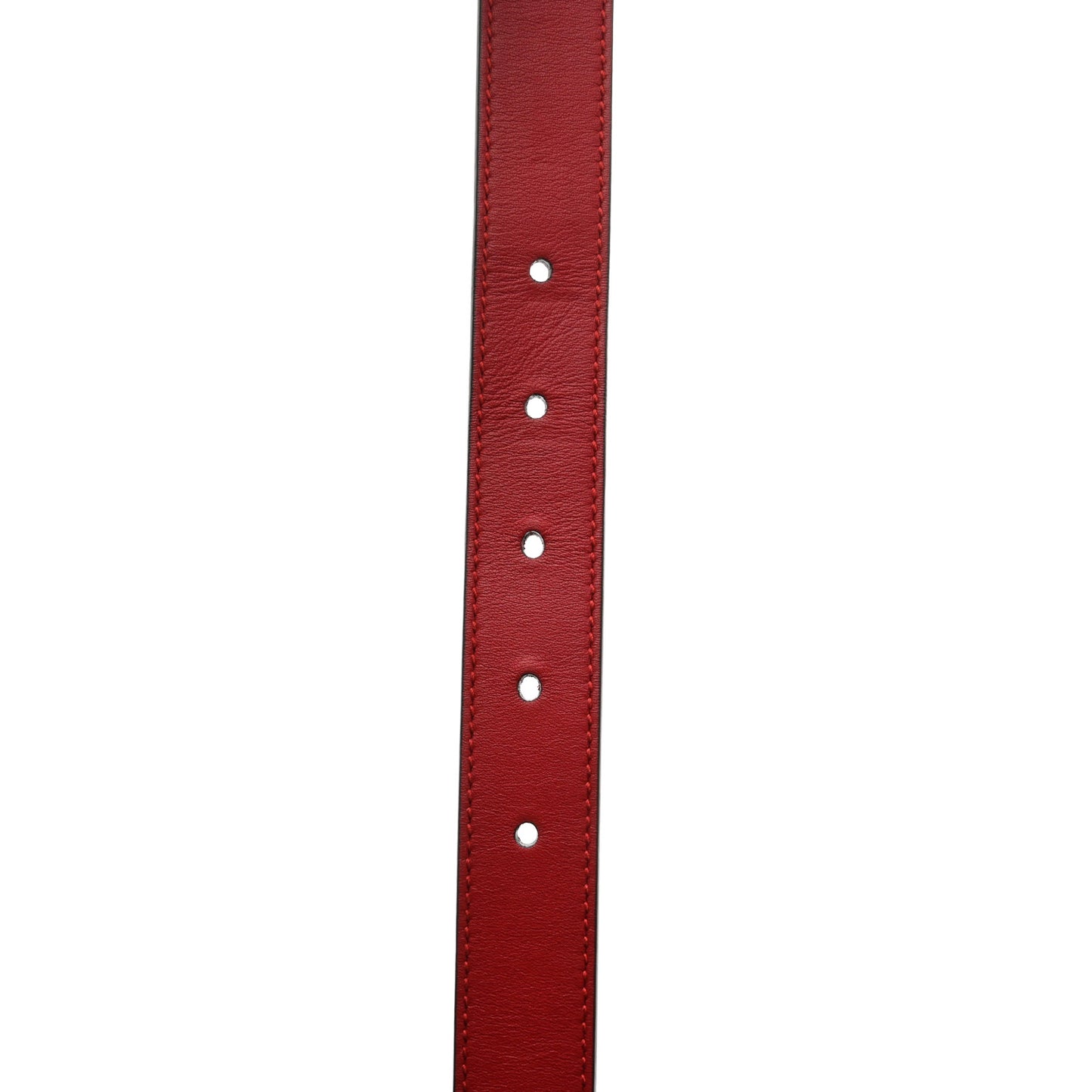 Moon Calfskin Torchon Double G 25mm Belt 90 36 Hibiscus Red