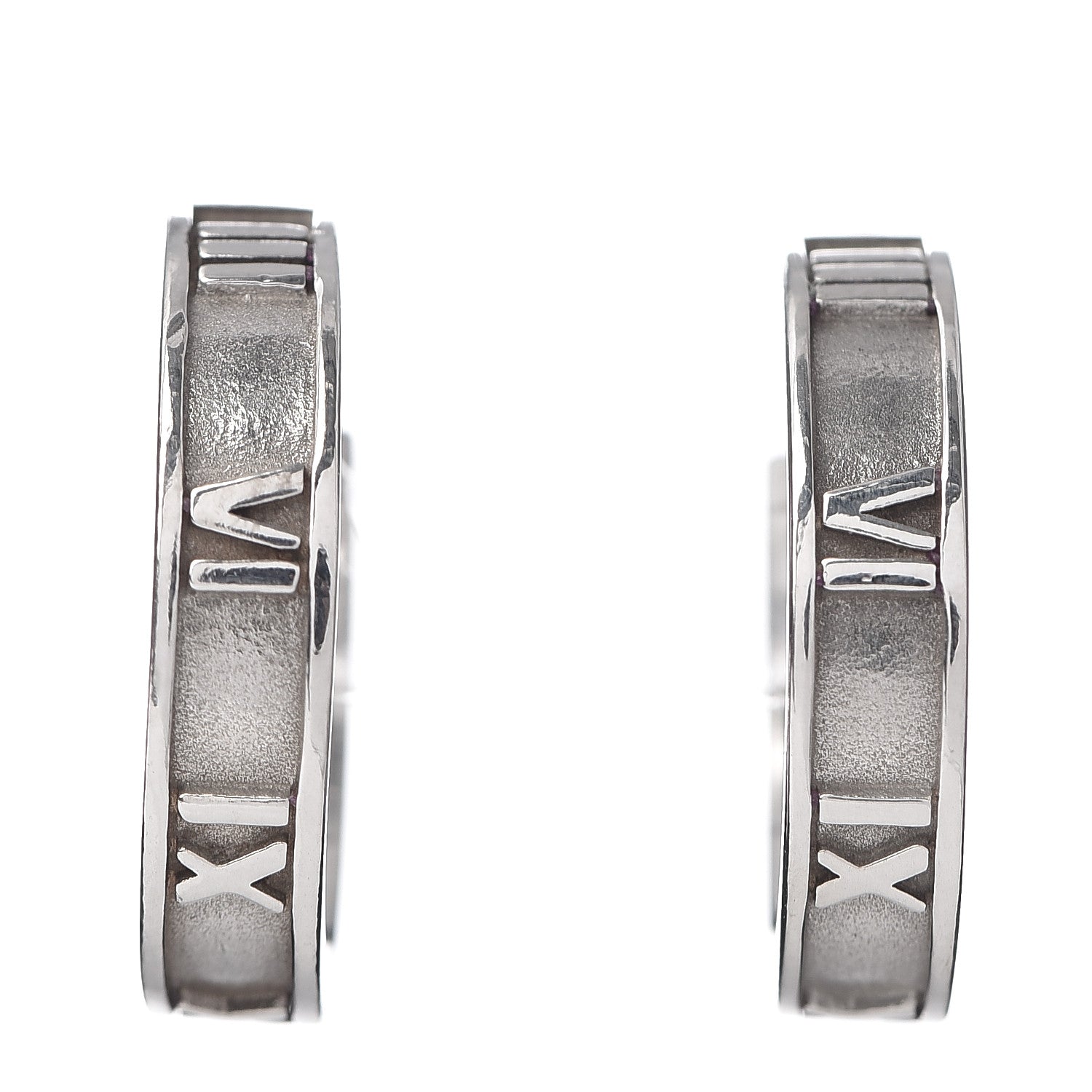 Tiffany Sterling Silver Atlas Hoop Earrings 1 of 4