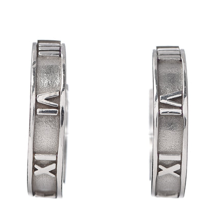 Tiffany Sterling Silver Atlas Hoop Earrings 1 of 4