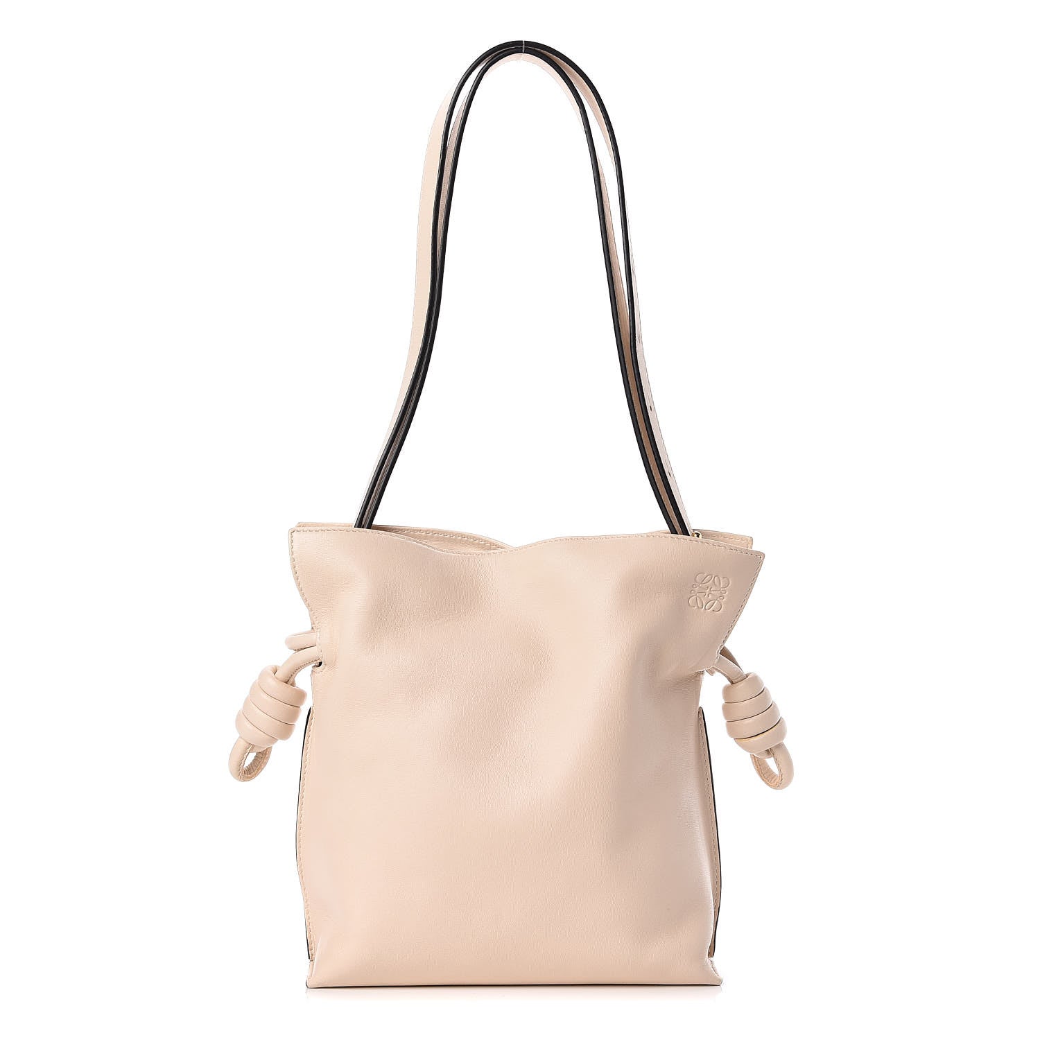 Loewe Calfskin Small Flamenco Knot Bag Ivory 1 of 12