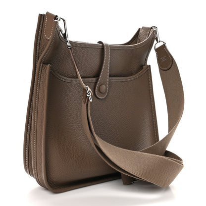 Hermes Taurillon Clemence Evelyne III PM Etoupe 3 of 13