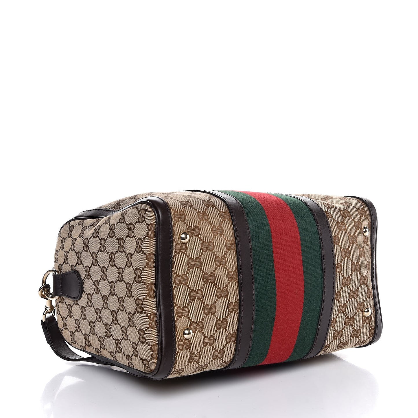 Monogram Vintage Web Medium Boston Dark Brown