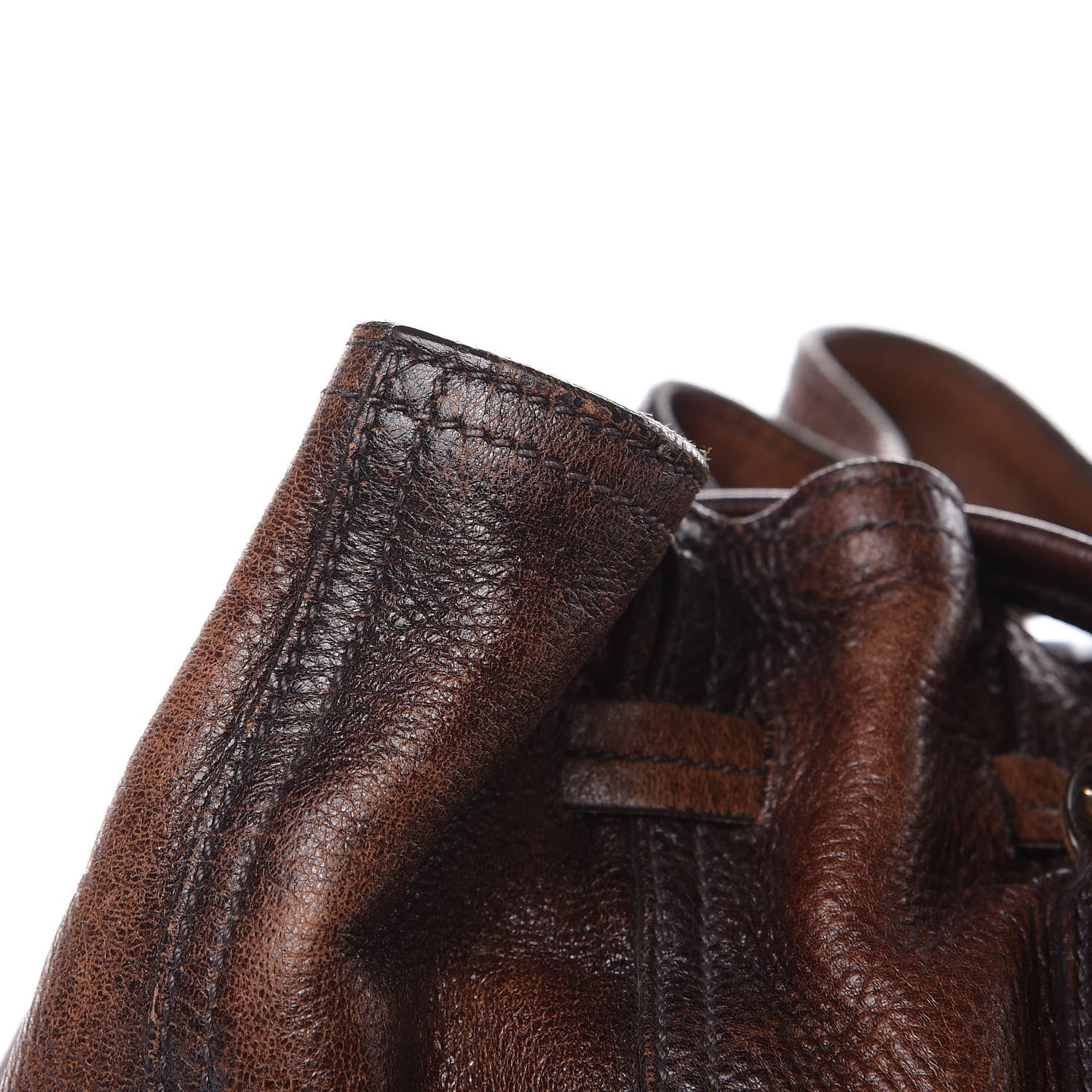 Prada Cervo Antik Drawstring Shopping Bag Bruciato 14 of 14