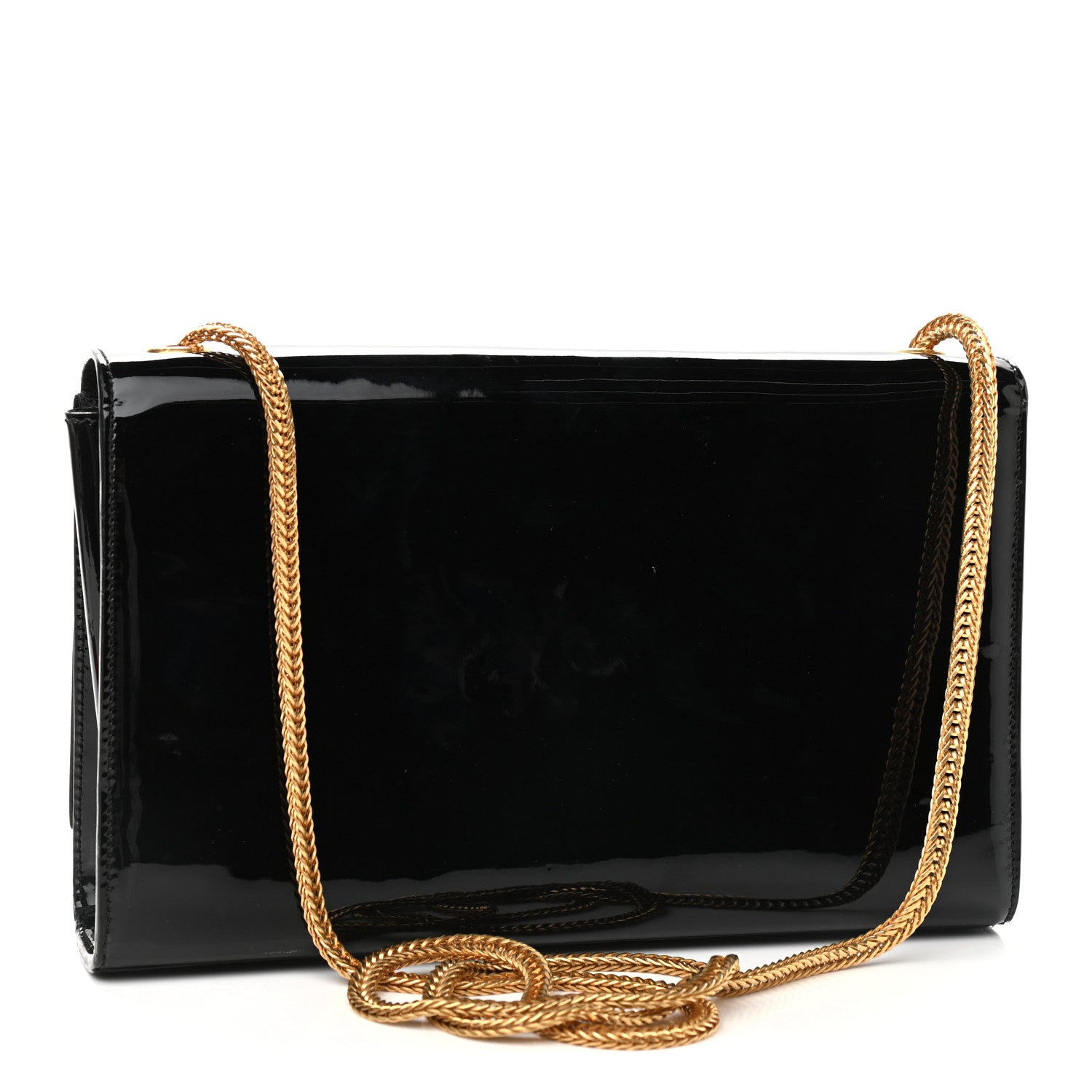 Saint Laurent Patent Medium Classic Monogram Kate Tassel Satchel Black 3 of 9