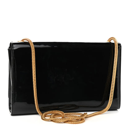 Saint Laurent Patent Medium Classic Monogram Kate Tassel Satchel Black 3 of 9