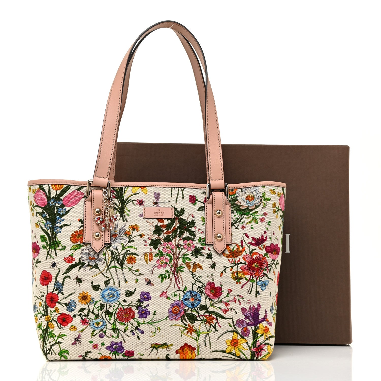 Gucci Canvas Flora Floral Medium Jolicoeur Tote White 13 of 13