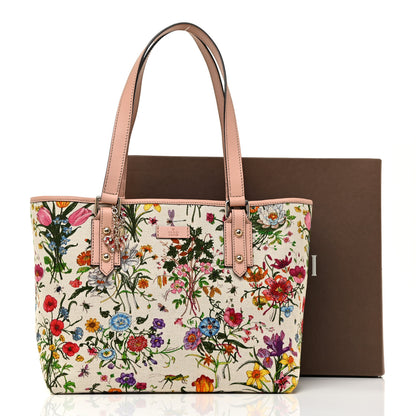 Gucci Canvas Flora Floral Medium Jolicoeur Tote White 13 of 13