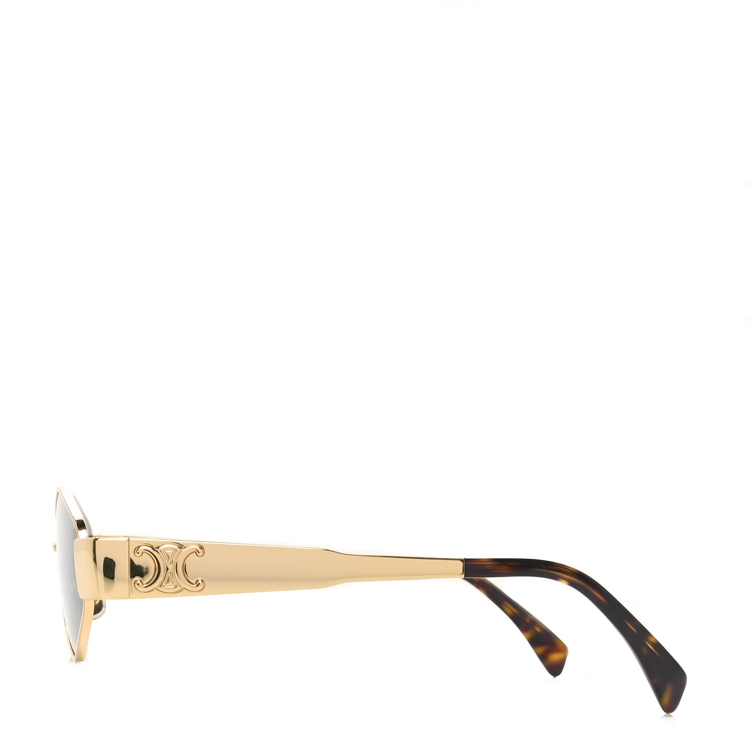 Celine Metal Triomphe 02 Sunglasses CL40254U Gold Green 3 of 7