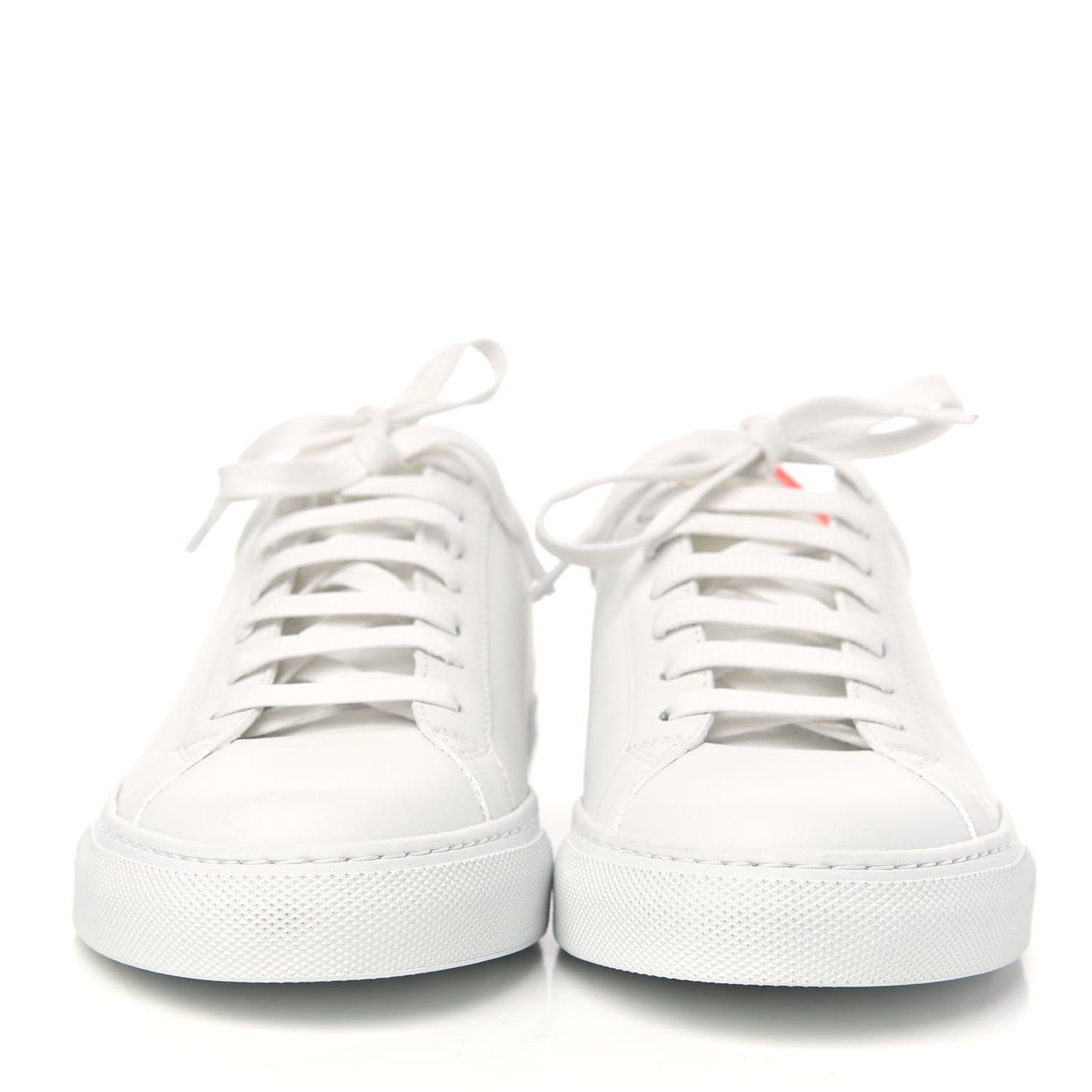 Calfskin Womens Urban Street Sneakers 37 White Neon Pink