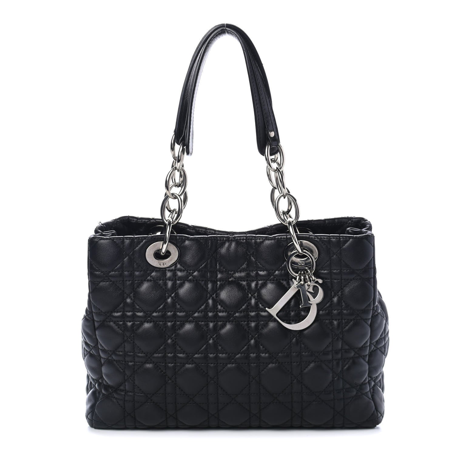 Christian Dior Lambskin Cannage Small Dior Soft Shopping Tote Black 1 of 4
