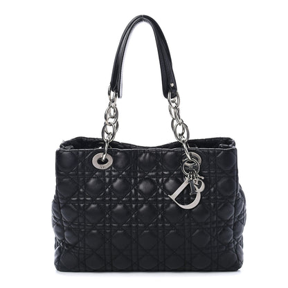 Christian Dior Lambskin Cannage Small Dior Soft Shopping Tote Black 1 of 4
