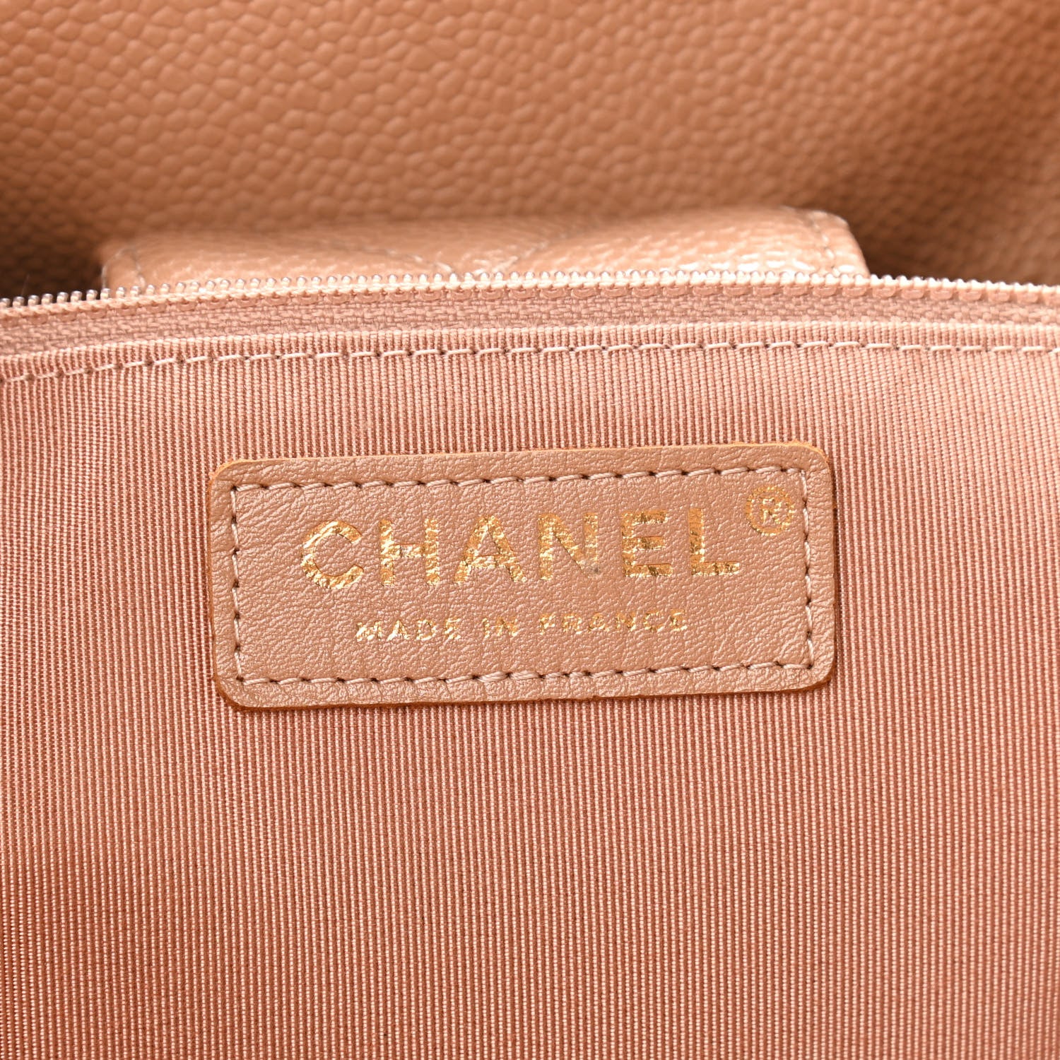 Chanel Caviar Quilted Large Shopping Tote Dark Beige 8 of 10