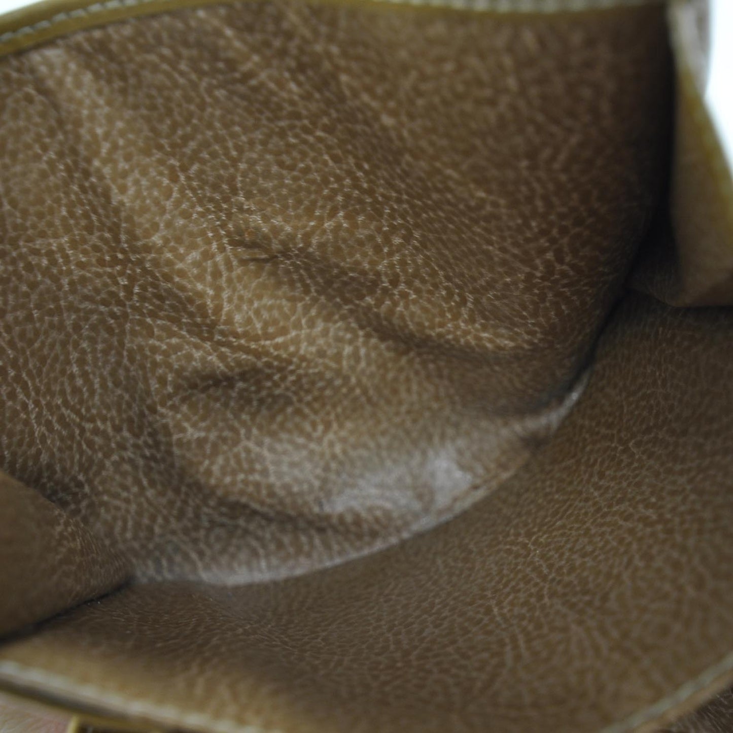 Vintage Canvas Checkered Coin Pouch Key Case Tobacco