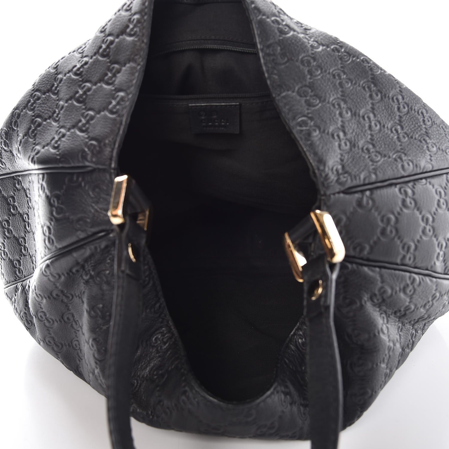 Gucci Guccissima Large New Ladies Web Hobo Black 5 of 9