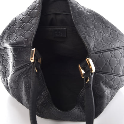 Gucci Guccissima Large New Ladies Web Hobo Black 5 of 9