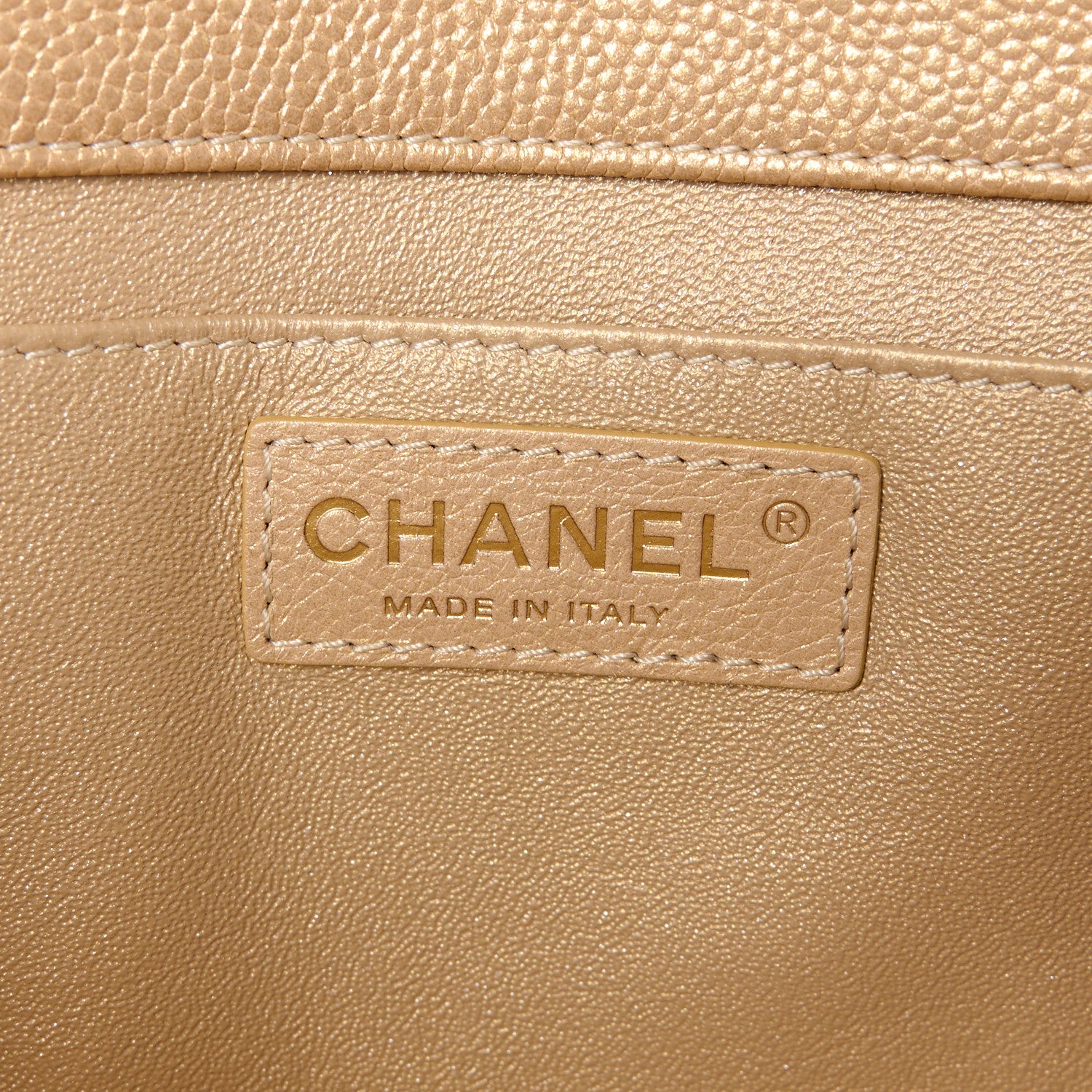 Chanel Metallic Caviar Quilted Clutch With Chain Flap Gold 6 of 12