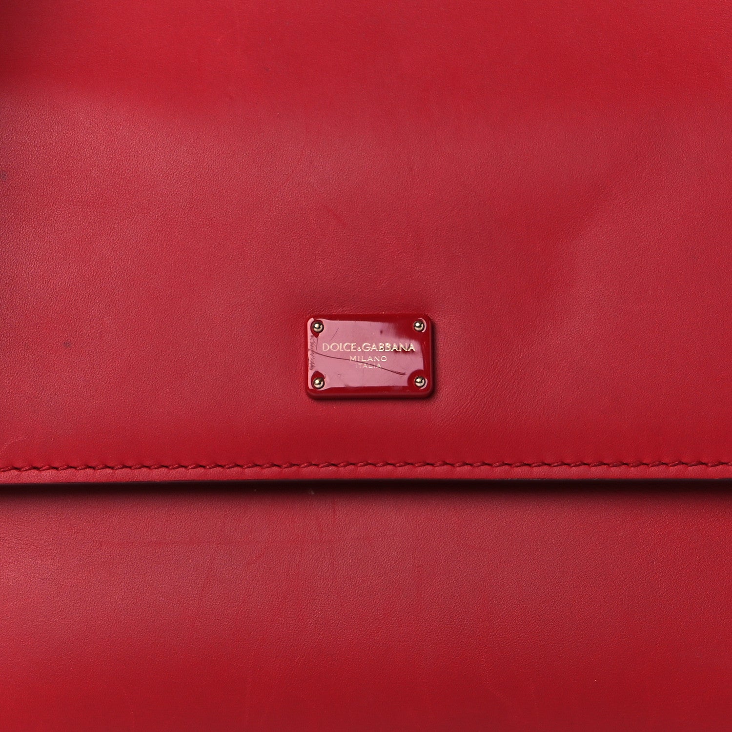 Dolce & Gabbana Vitello Morbido Small Sicily 58 Bag Red 6 of 10