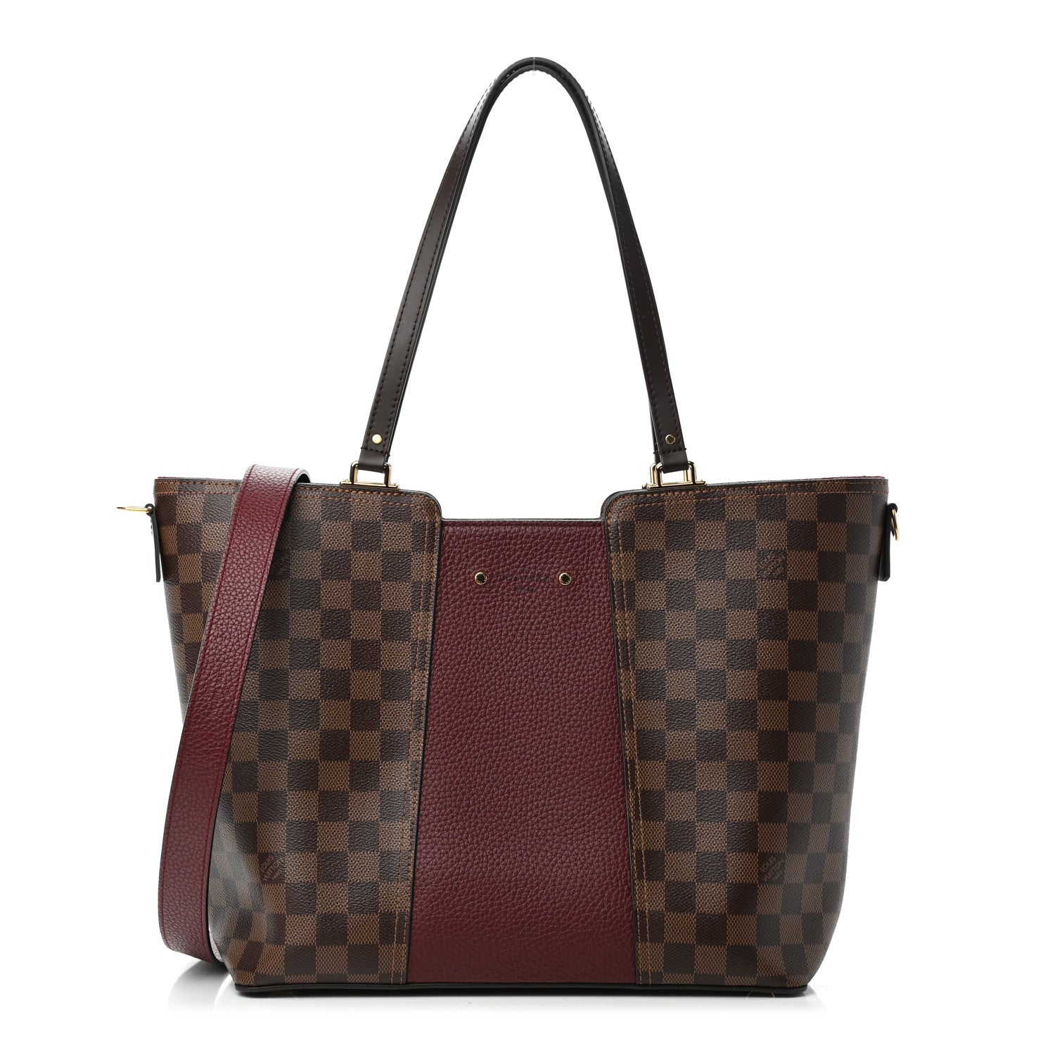 Louis Vuitton Damier Ebene Taurillon Jersey Bordeaux 1 of 9