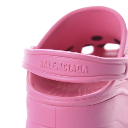 Balenciaga X CROCS Rubber Textured Womens Platform Sandals 36 Rose Bonbon 7 of 8