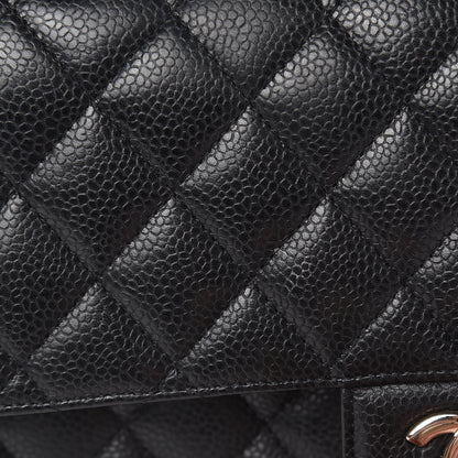 Chanel Caviar Quilted Medium Double Flap Black 12 of 14