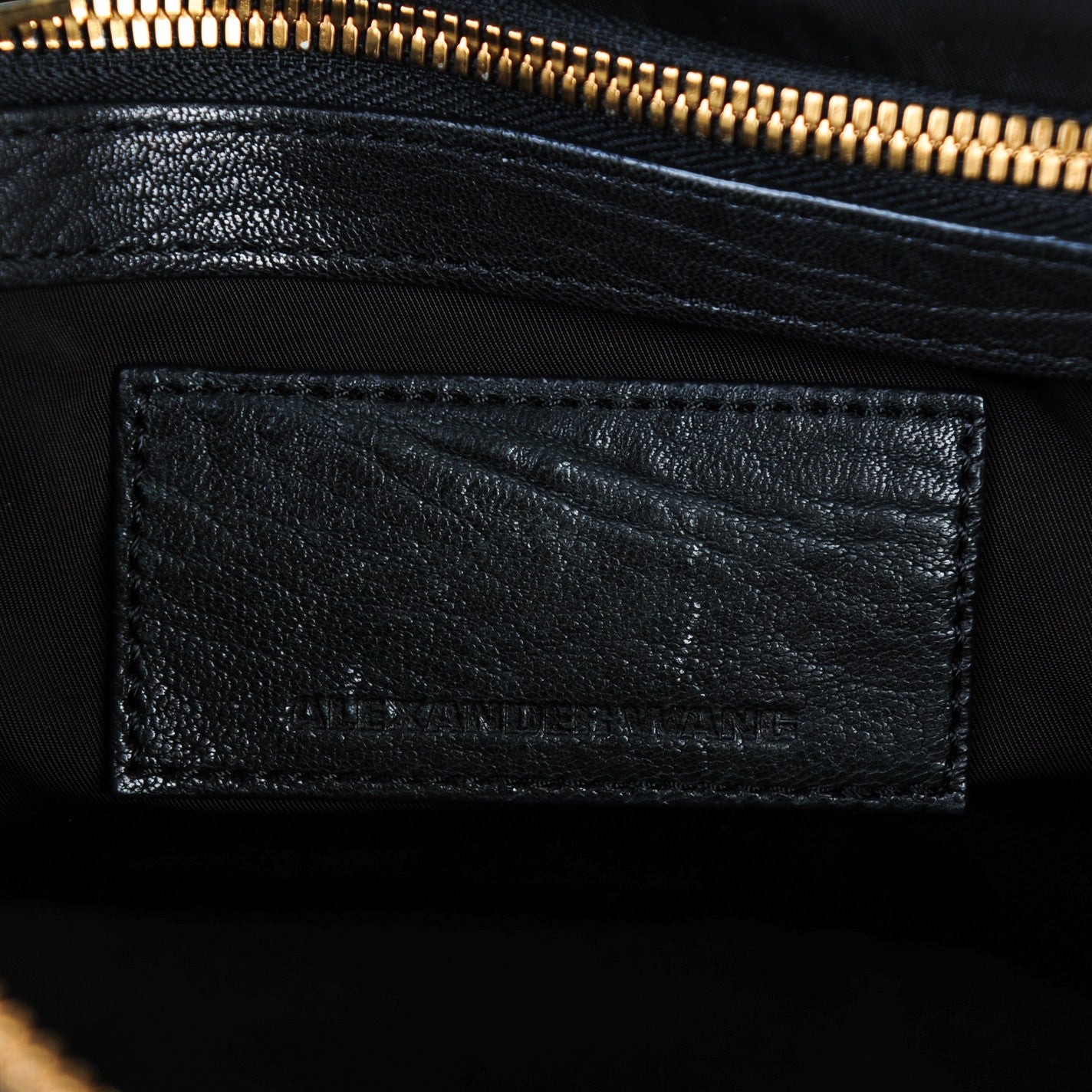 Alexander Wang Pebbled Lambskin Rockie Black Antique Brass Hardware 6 of 7
