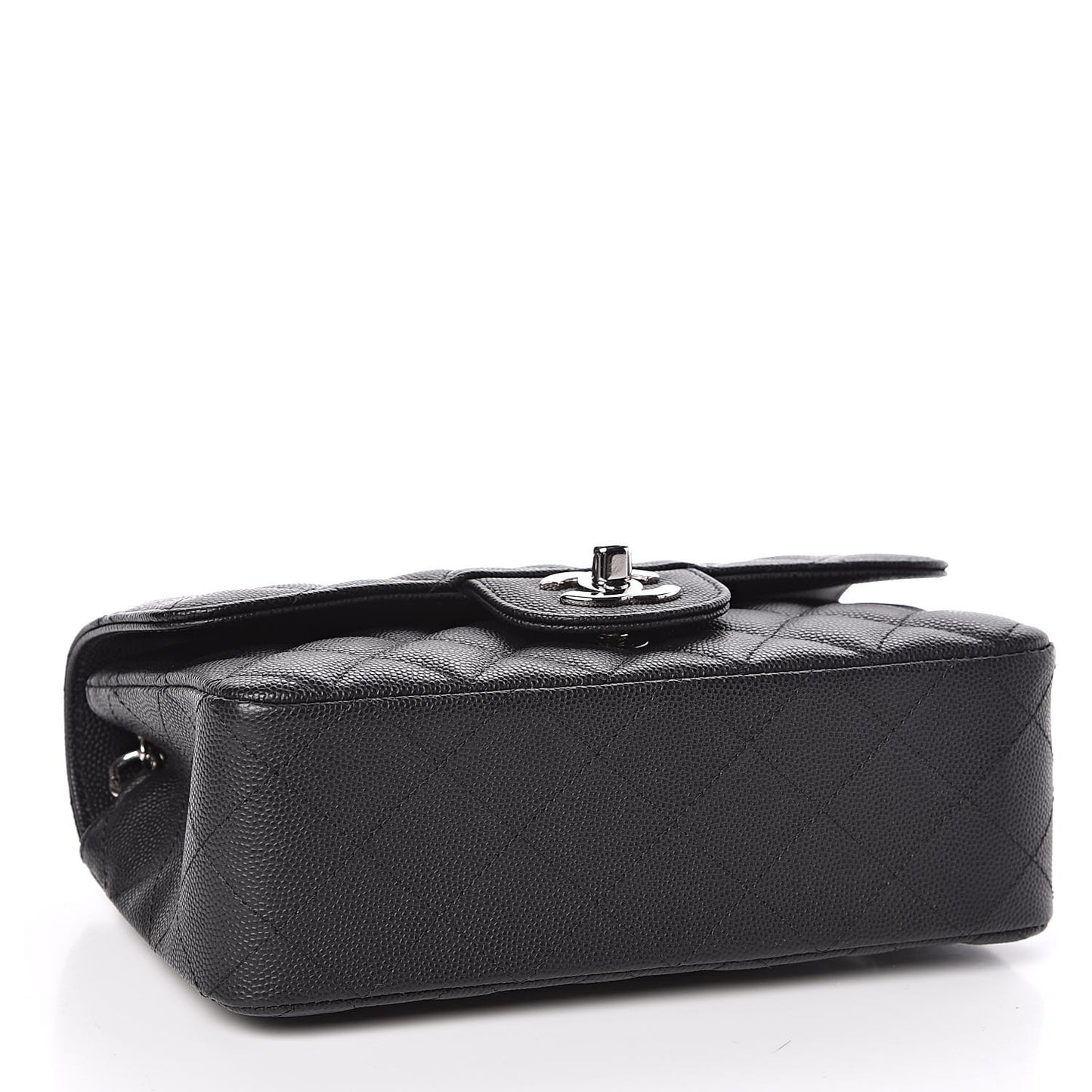 Caviar Quilted Mini Rectangular Flap Black