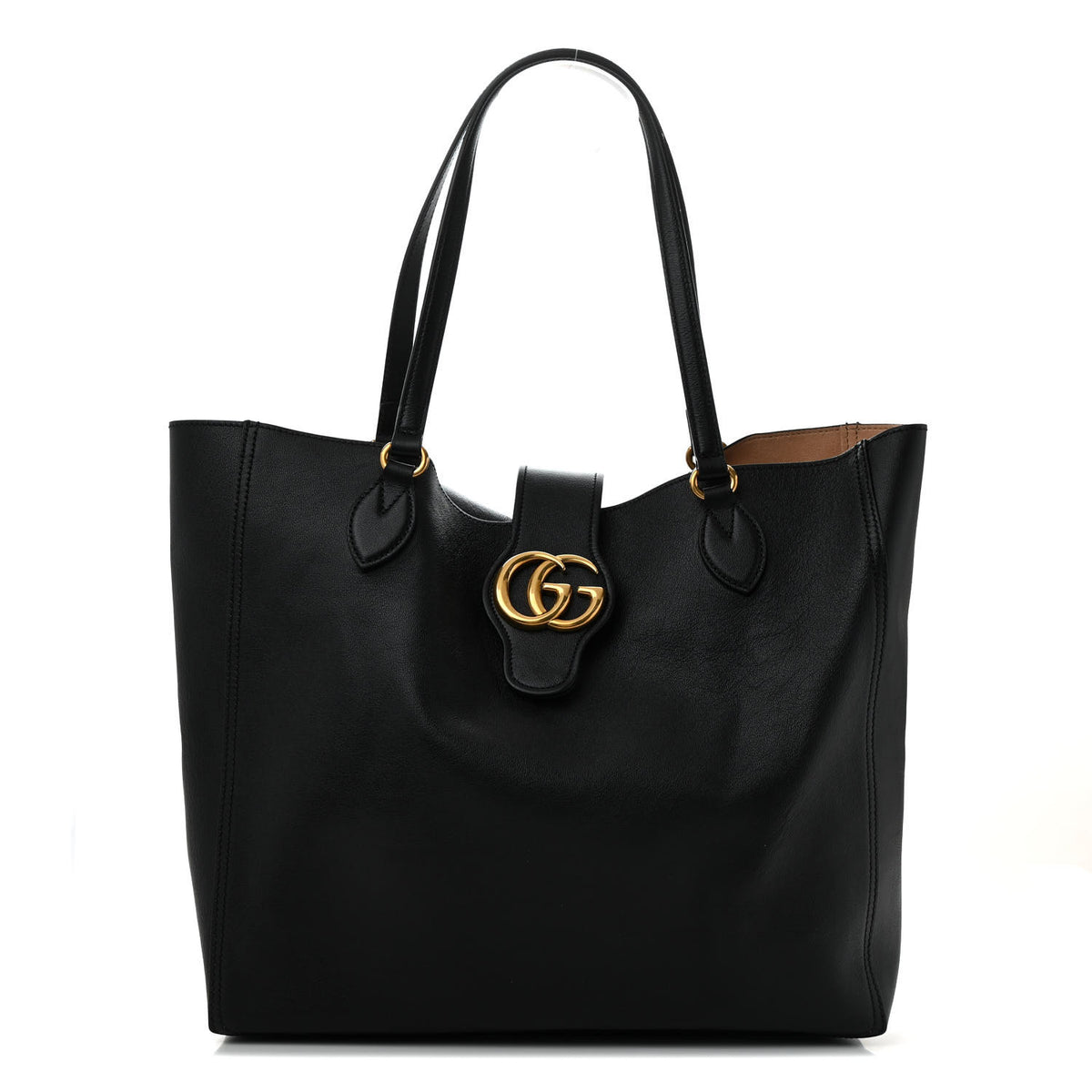 Gucci New Sakai Calfskin Lux Medium Dahlia Tote Black 1 of 13