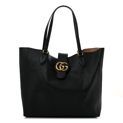 Gucci New Sakai Calfskin Lux Medium Dahlia Tote Black 1 of 13